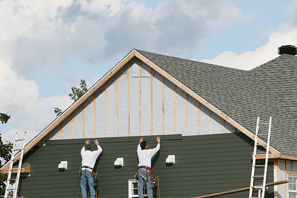 Professional Siding technician working in Pine Lake, GA